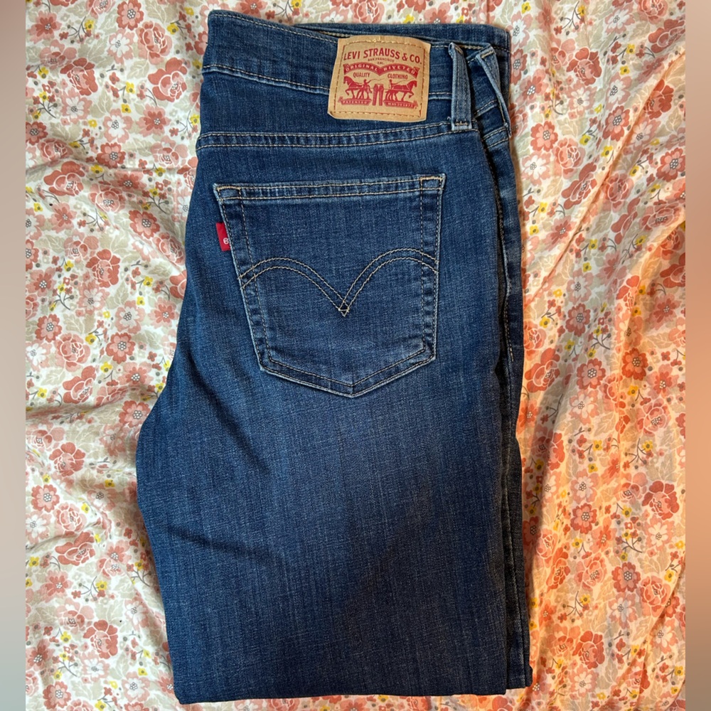 Levi's Dark Blue Denim Boyfriend Jeans
